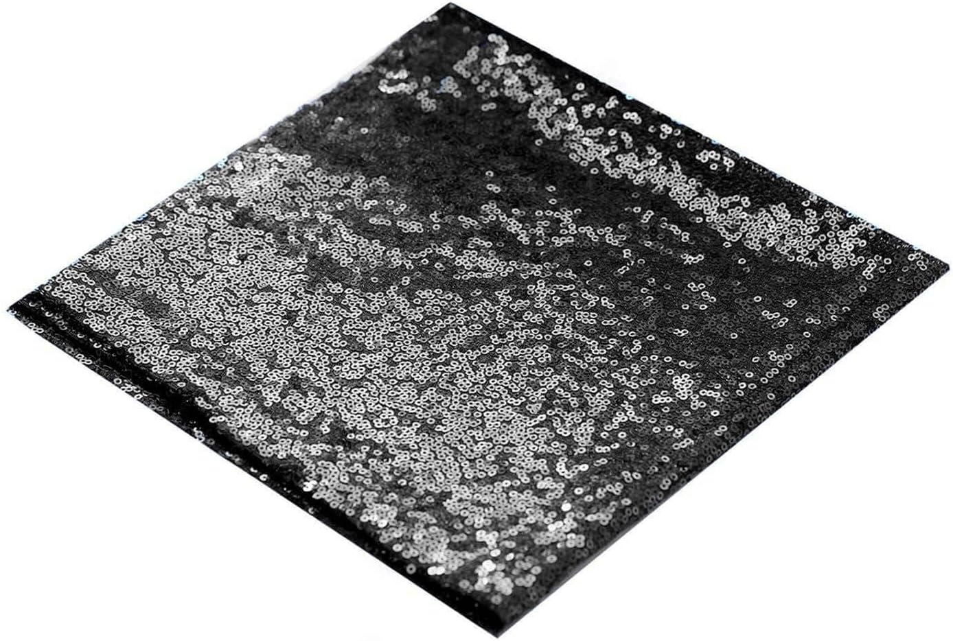 50 pcs 20-Inch Black Sequins Napkins - for Wedding Party Restaurant Holiday Dinner