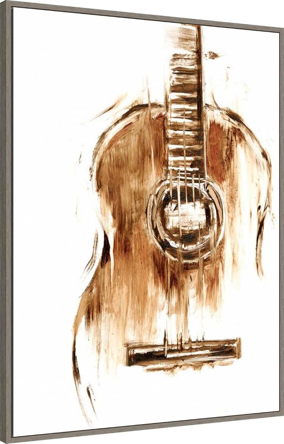 Amanti Art Framed Canvas Wall Art 42x32 Instrumental II by Ethan Harper, Framed Wall Art Canvas, Music Artwork, Country Rustic Decor, Oversize Poster Painting for Living Room, Bedroom, Bathroom,