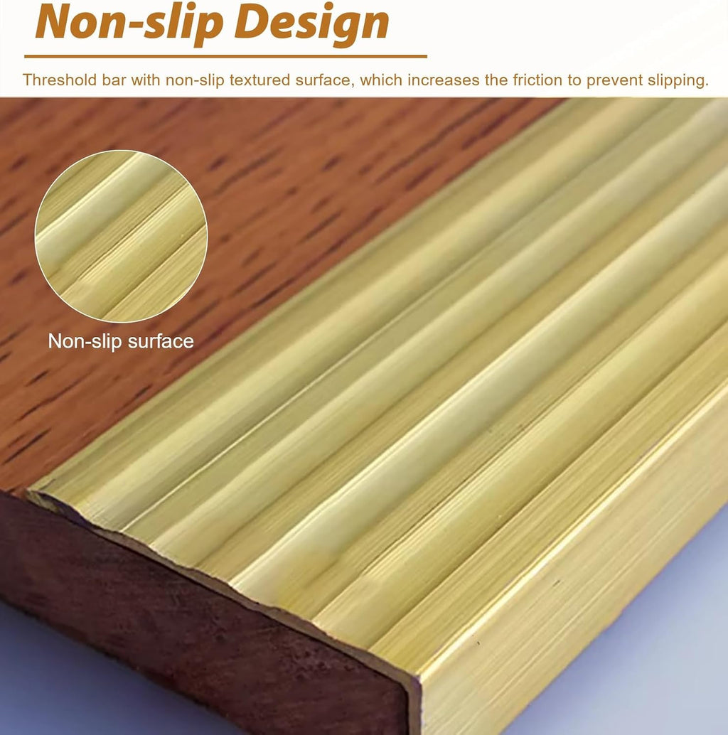 Non-Slip Stair Edge Protector Solid Brass, L Molding Stair Nosing Strips for Stair Step Exterior, Floor Transition Strip Edge Guard for Tile/Wood(49x19mm(1 7/8' x3/4'))