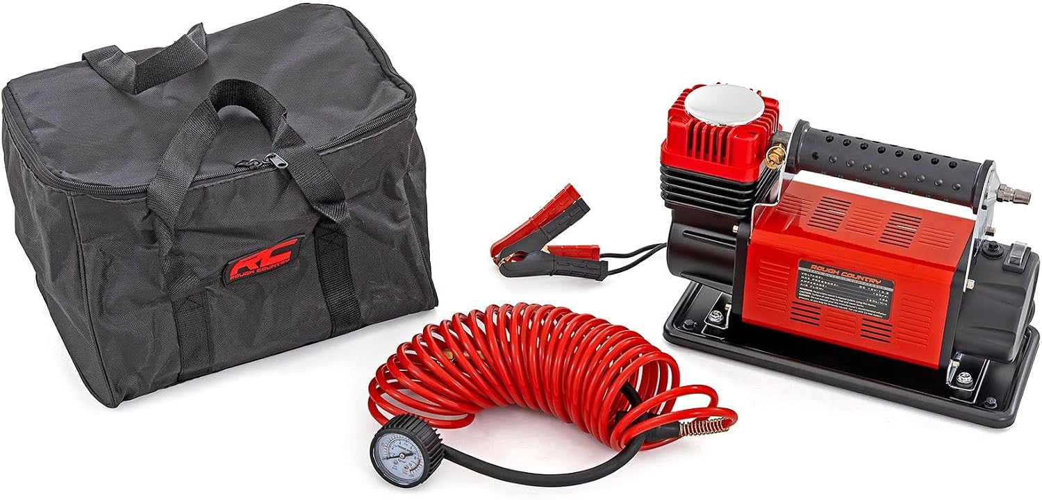 Rough Country Air Compressor w/Carrying Case | 12V | 150PSI | 5.65 CFM - RS200A