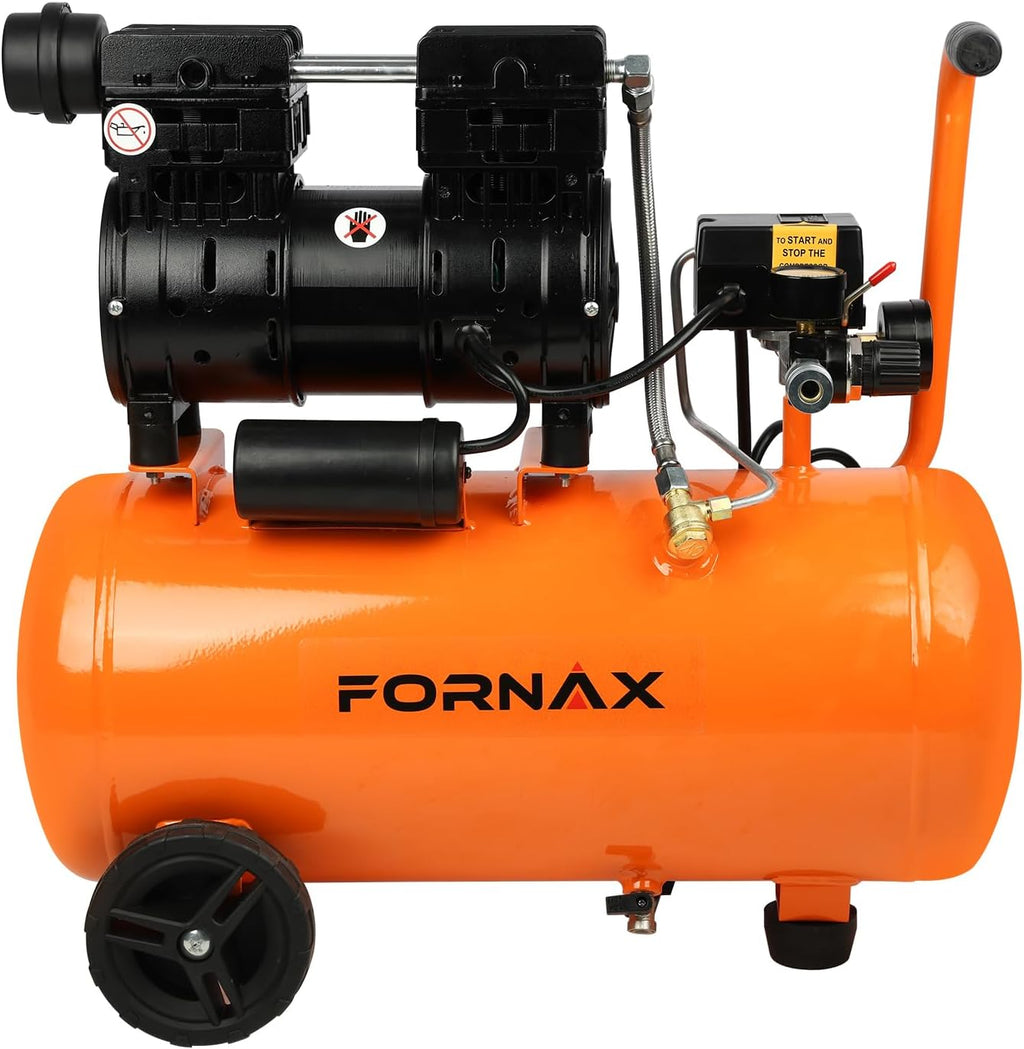 FORNAX Portable Air Compressor 6.4 Gallon, 1 HP 2.2CFM@ 90 PSI Oil Free Air Compressor, Max Pressure 125 PSI, 65 dB Quiet Compressor for Auto Repair, Tire Inflation, Spray Painting, Woodwork Nailing