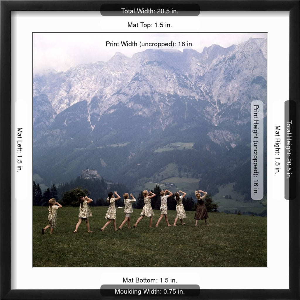 ART.COM Wall Premium Photographic Print The Sound of Music, 1965 on Black Frame, 21' x 21'