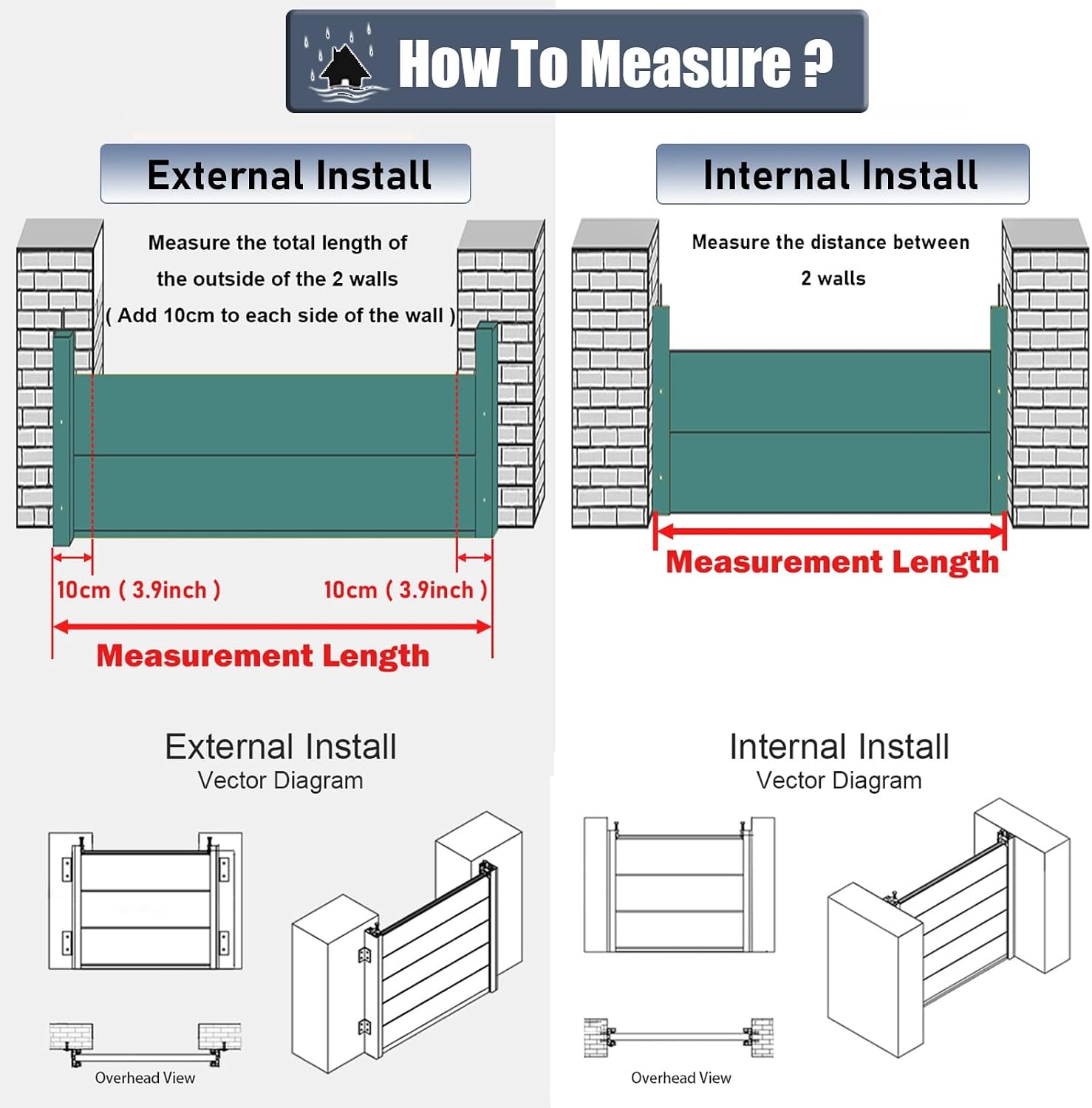 LXLZYXSF Custom Removable Water Blocker for Flooding, Flood Prevention Barrier Heavy Duty Aluminum Reusable, Doorways Flood Defense Panels Modular Units