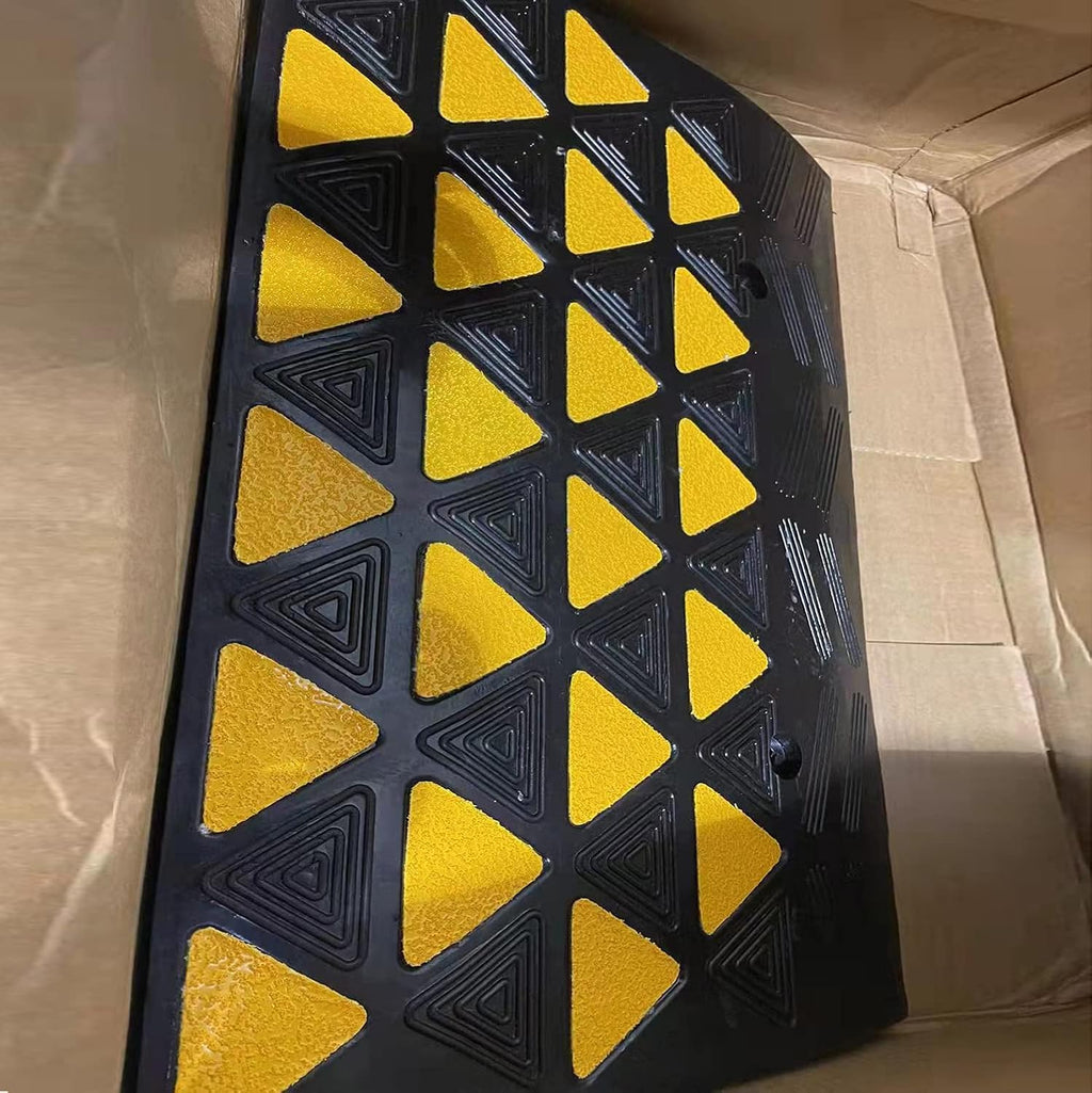 BESEA Rubber Curb Ramp 6' inch High 23.6' Length (Heavy Duty Ramp, 1PCS), for Driveway Curb Ramp Car Motorcycle Loading Dock Truck Pickup Truck Threshold Ramp(6 inch Height, Capacity 60000lbs)-1pack