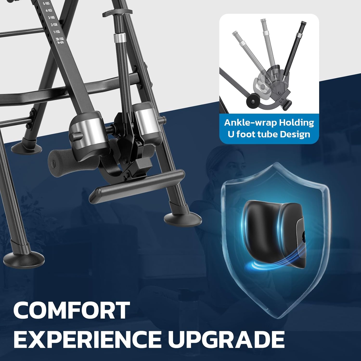 YOLEO Gravity Inversion Table for Back Pain Relief 2026 New Inversion Table w/Lumbar Support Easy to Assemble Back Stretcher Machine 300 lbs