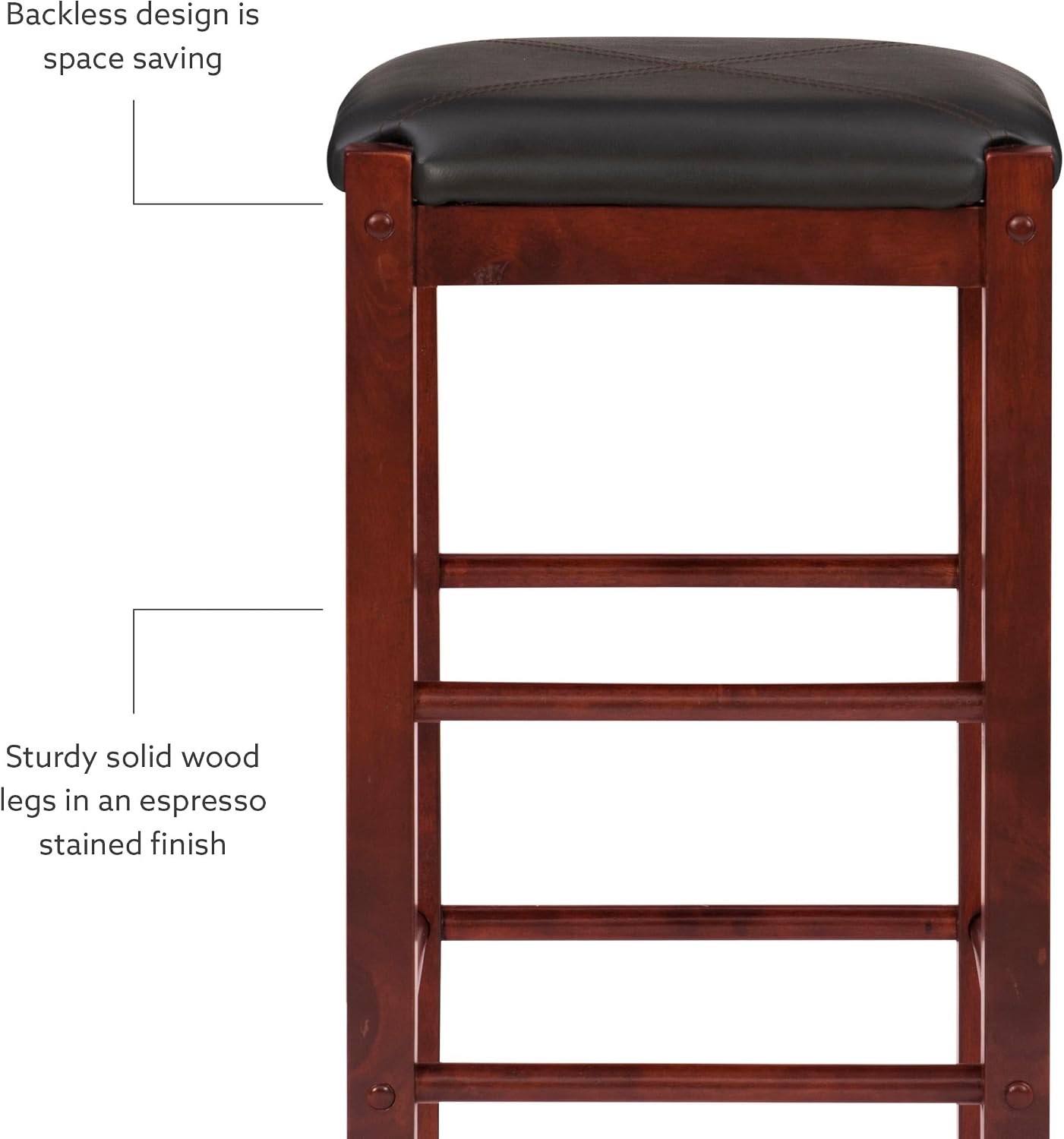 Linon Brown 3-Piece Table Faux Marble Tavern Set, 42' w x 22.25' d x 36' h