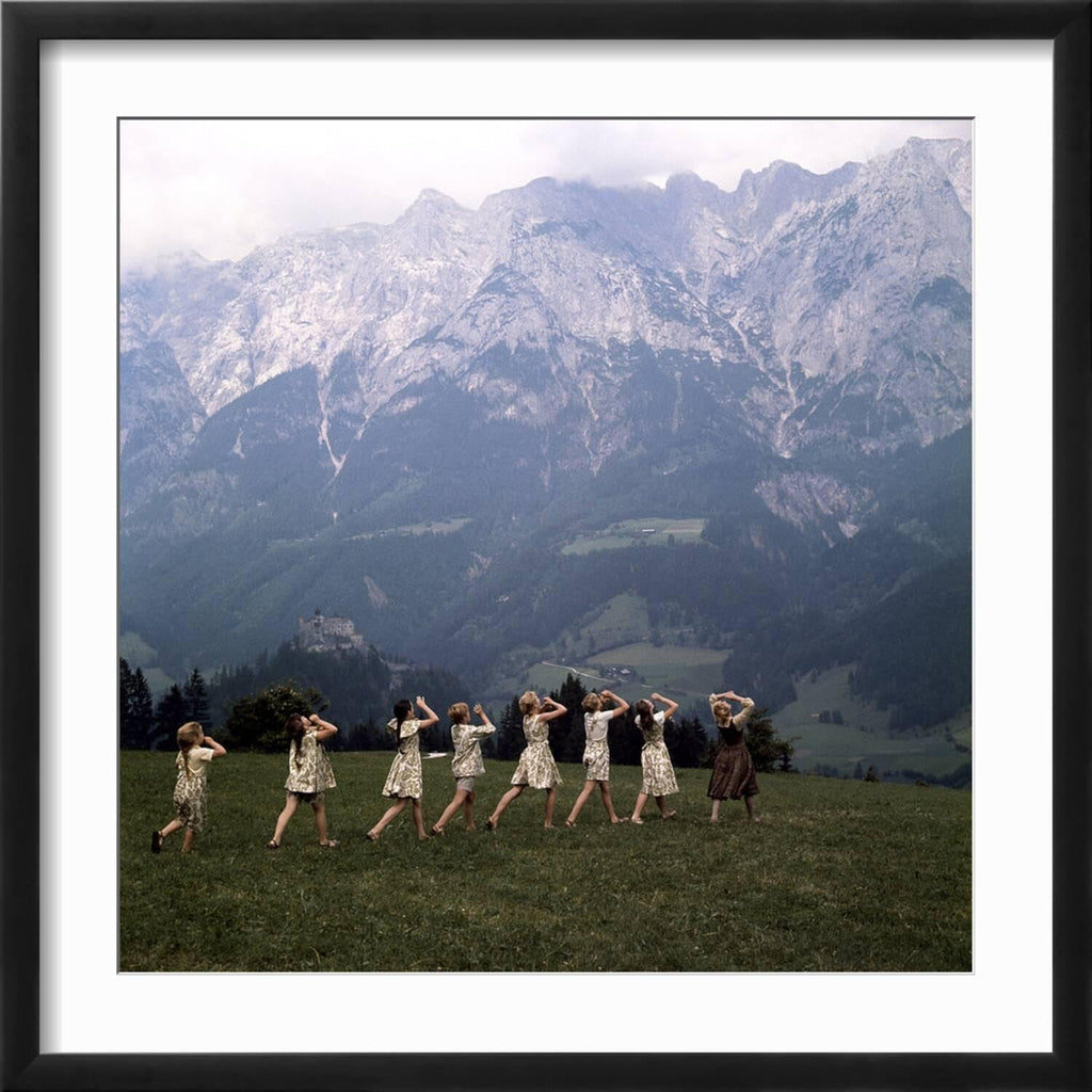 ART.COM Wall Premium Photographic Print The Sound of Music, 1965 on Black Frame, 21' x 21'