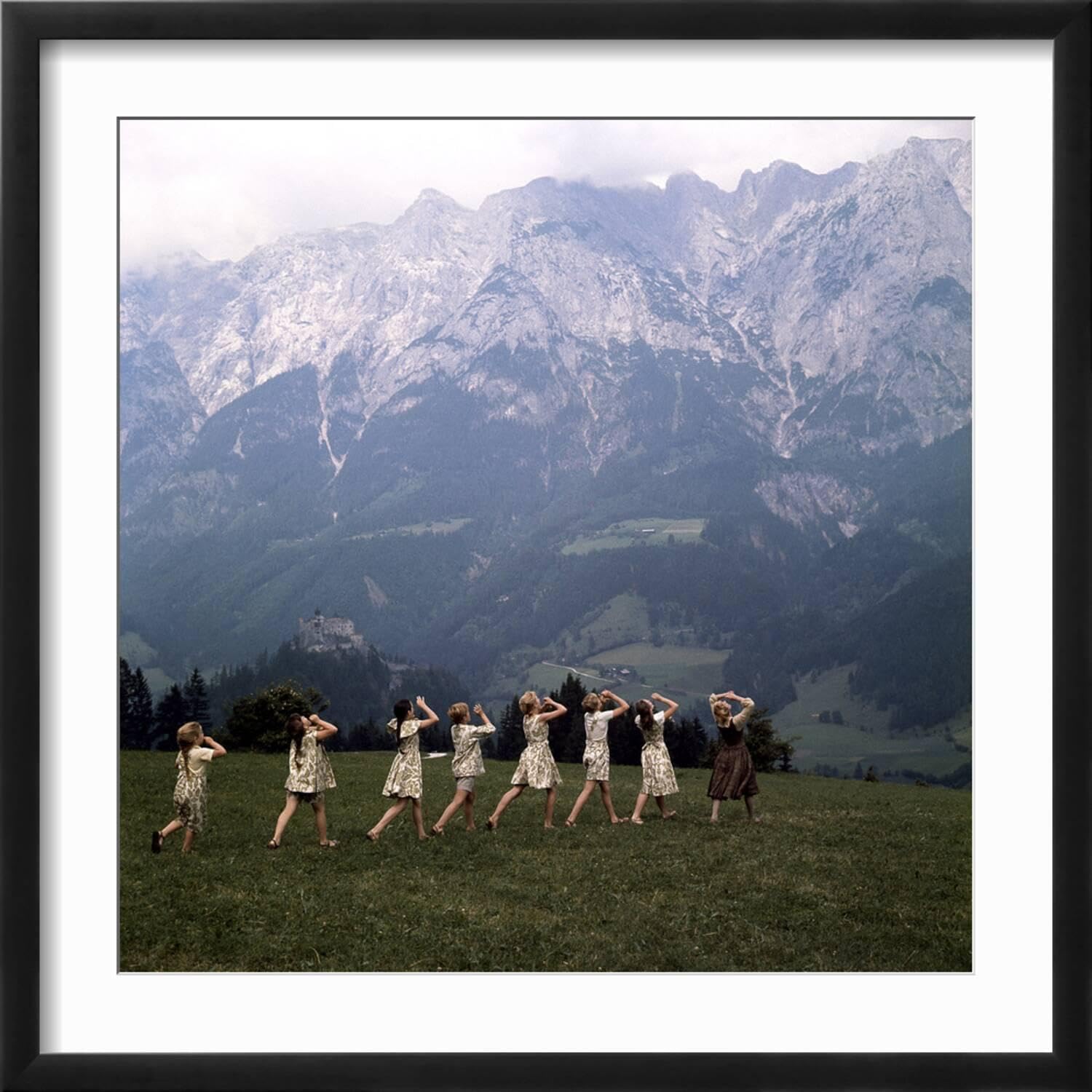 ART.COM Wall Premium Photographic Print The Sound of Music, 1965 on Black Frame, 21' x 21'