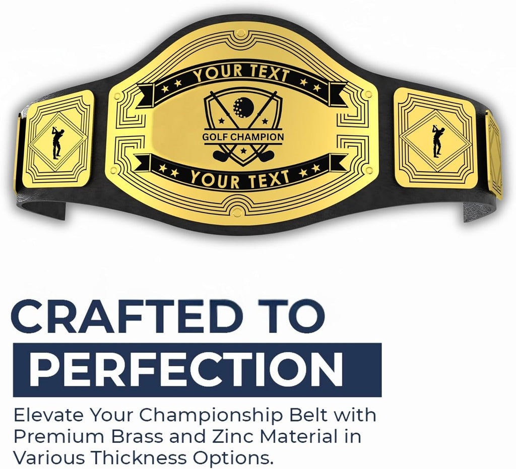 HANDSY Customized Golf Championship Belt - Ultimate Golf Trophies and Awards - Perfect for Golf Champions and Tournament Prizes