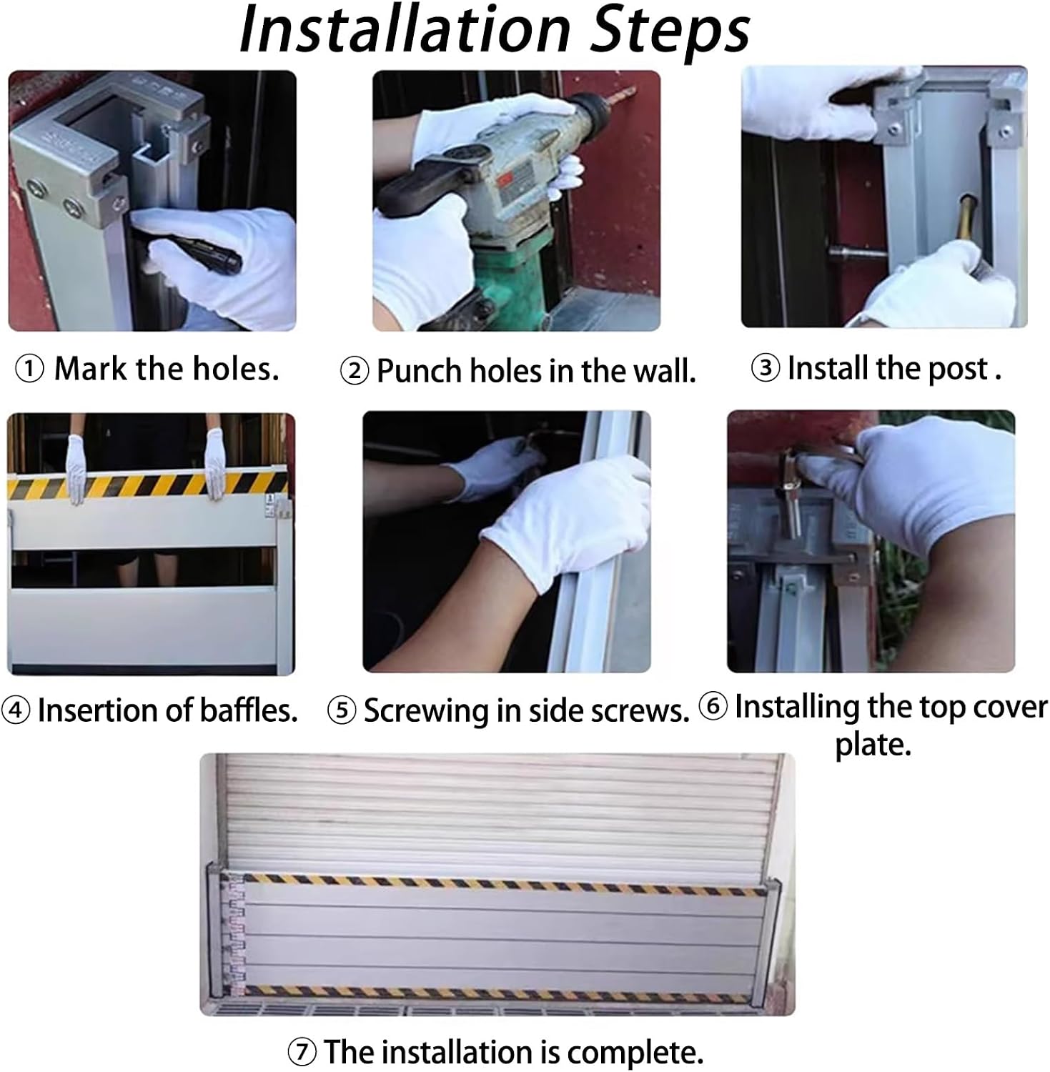 Detachable Flood Barrier Threshold Kits for Doorway, Hotel/Supermarket/Restaurant Aluminum Water Stopper Shield Reuseable, Inside Outside Wall Mount,H 15.7in (40cm)-L 1.5ft(46cm)