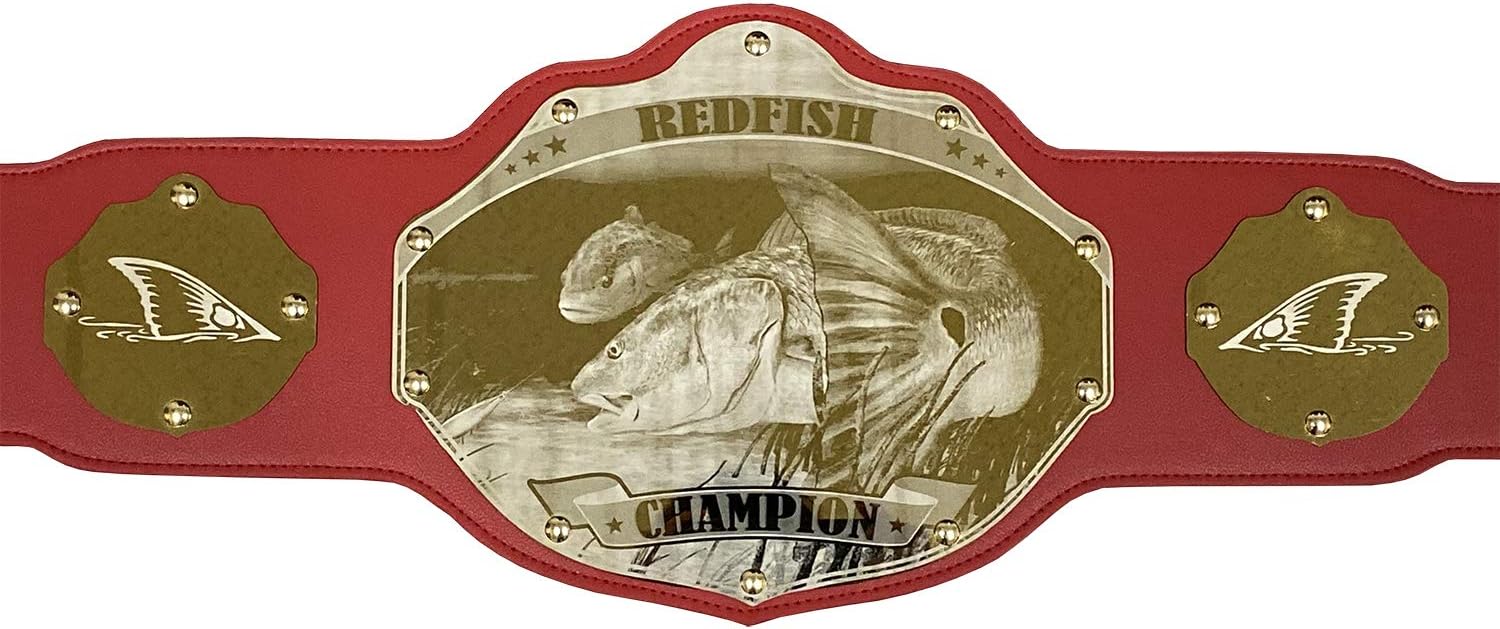 Undisputed Belts Fishing Championship Belt Trophy - Black - Large