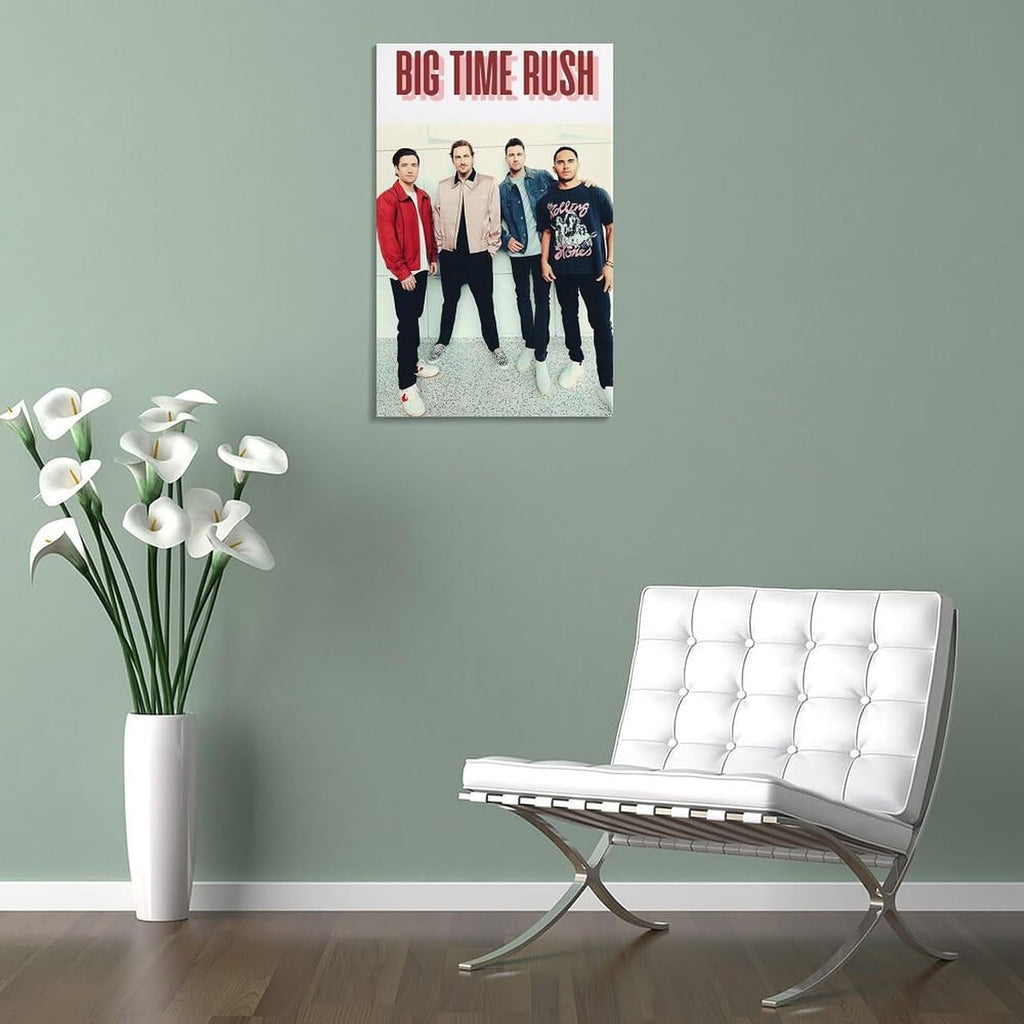 ZANLIART Big Time Rush Album Cover Canvas Print Music Poster for Room Aesthetic Frame:16x24inch(40x60cm)