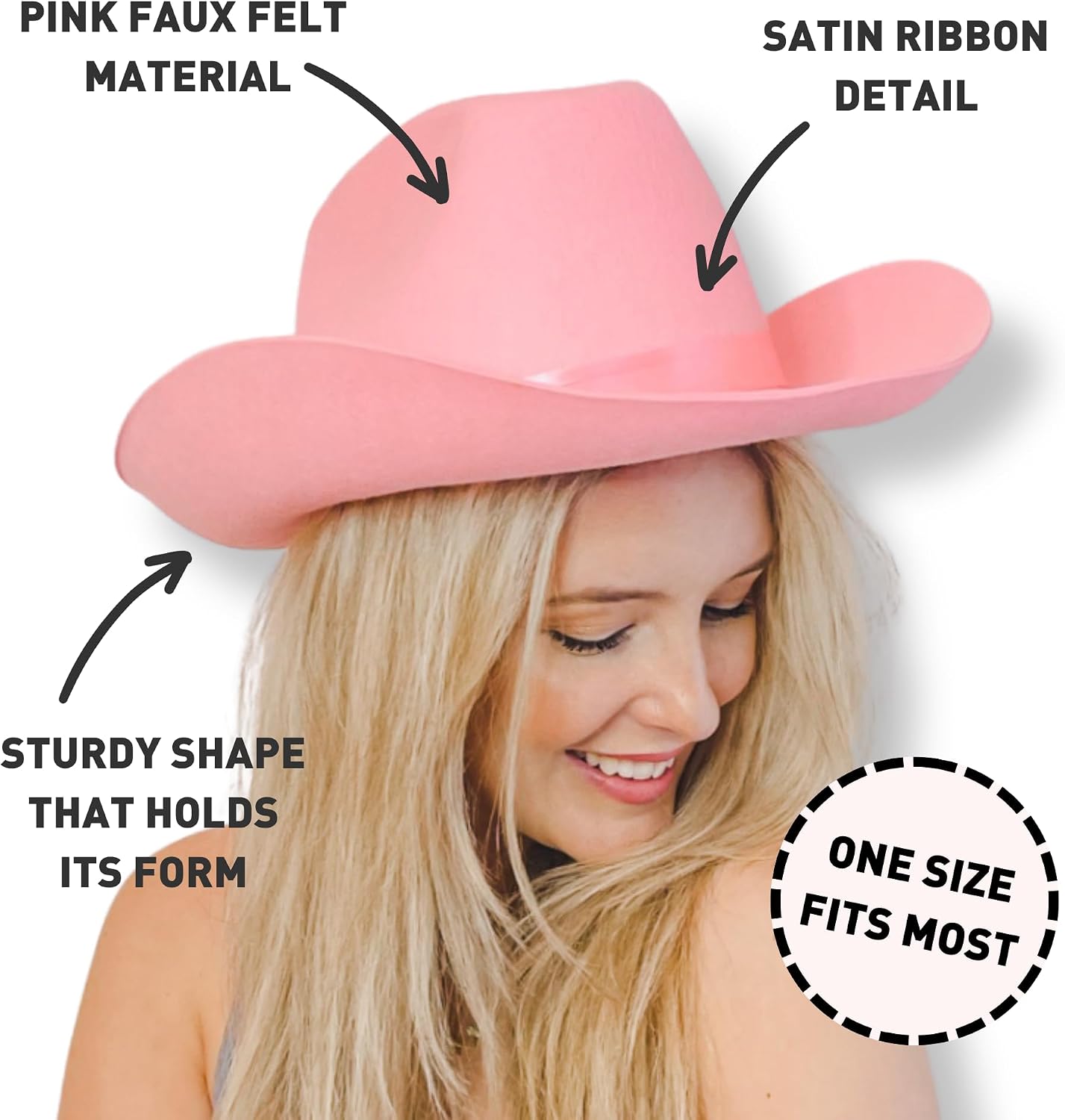 Cowboy Hats | Cowgirl Cosplay Novelty Bulk Costumes | Bridal Shower Engagement Girls Trip Bridesmaid Gift Goodie Bag Favor