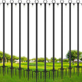SINLEY 10 Pack String Light Poles,10 Ft Metal Poles with Fork for Outdoor String Lights,Outdoor Light Poles with Fork,Poles/Post/Stand for Outside,Patio,Deck,Backyard,Garden Wedding,Party