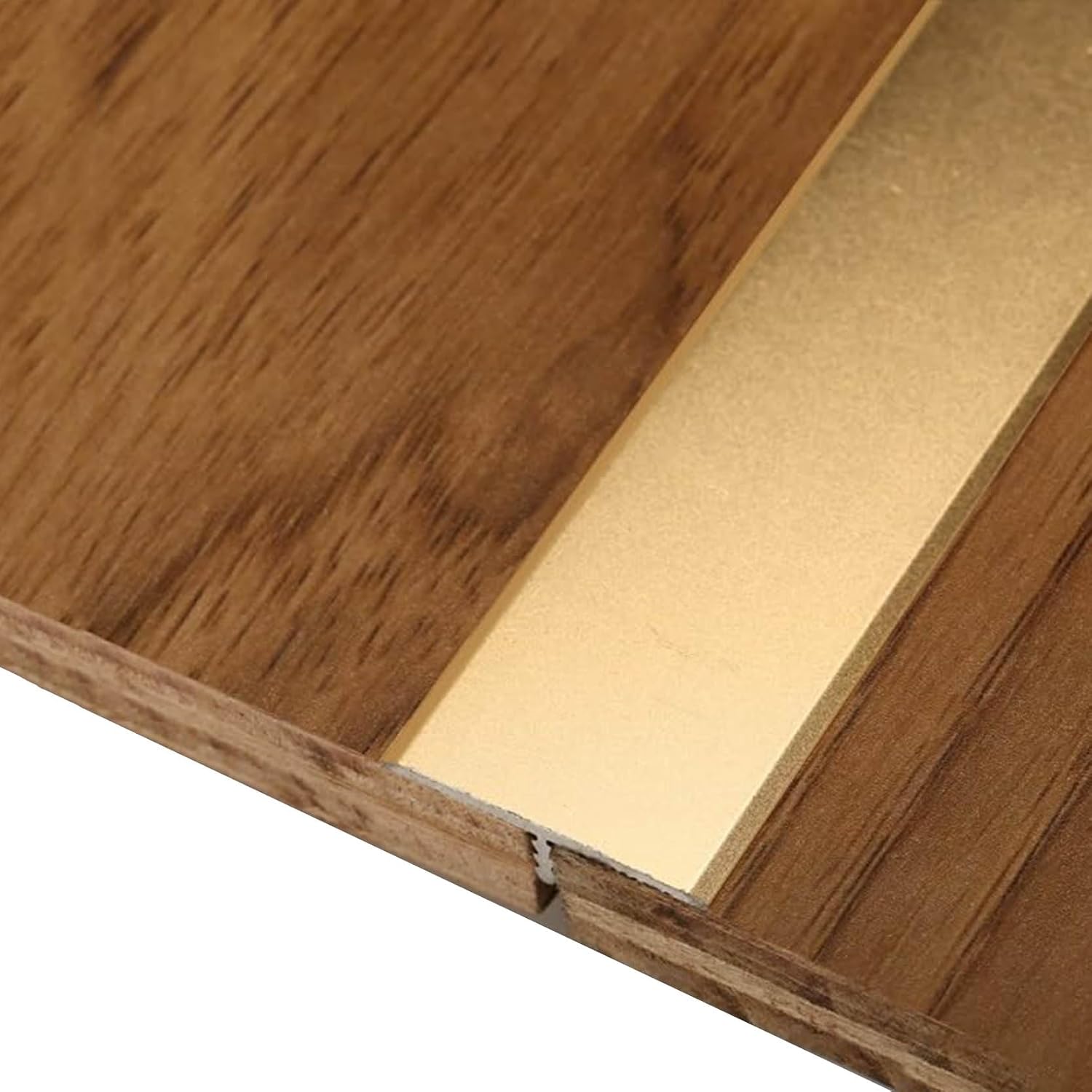 T Molding Floor Divider Strip, Aluminum Floor Transition Strips, 2in Wide Transition Cover Strip Carpet to Tile, Doorway Threshold for Joining Floor Gaps(Color:Gold)