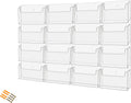 Marketing Holders Post Card Holder Acrylic 16 Pockets Holds 6' Printed Media Hanging Hardware Included Use at Real Estate Offices Hotels Resorts Convention Centers Hotels Eye Catching Clear