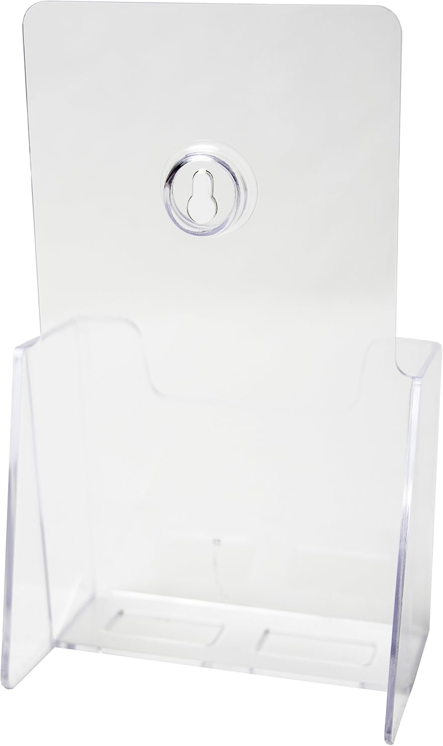 Clear-Ad - LHF-K200 - Acrylic Brochure Holder - Transparent Plastic Wall Mounted Brochure Stand 4x9 (Pack of 64)