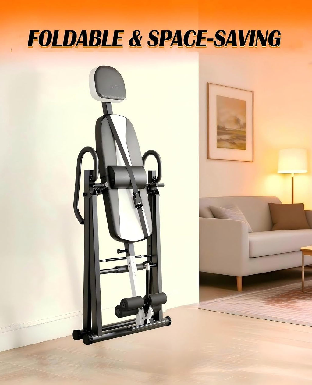 YOLEO Gravity Inversion Table for Back Pain Relief 2026 New Inversion Table w/Lumbar Support Easy to Assemble Back Stretcher Machine 300 lbs