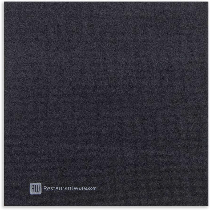 Restaurantware Luxenap 15.75 Inch Disposable Napkins 600 Soft Linen Like Napkins - Absorbent Air Laid Pure Black Paper Cloth Like Napkins Pre-folded For Dinner Party Guests