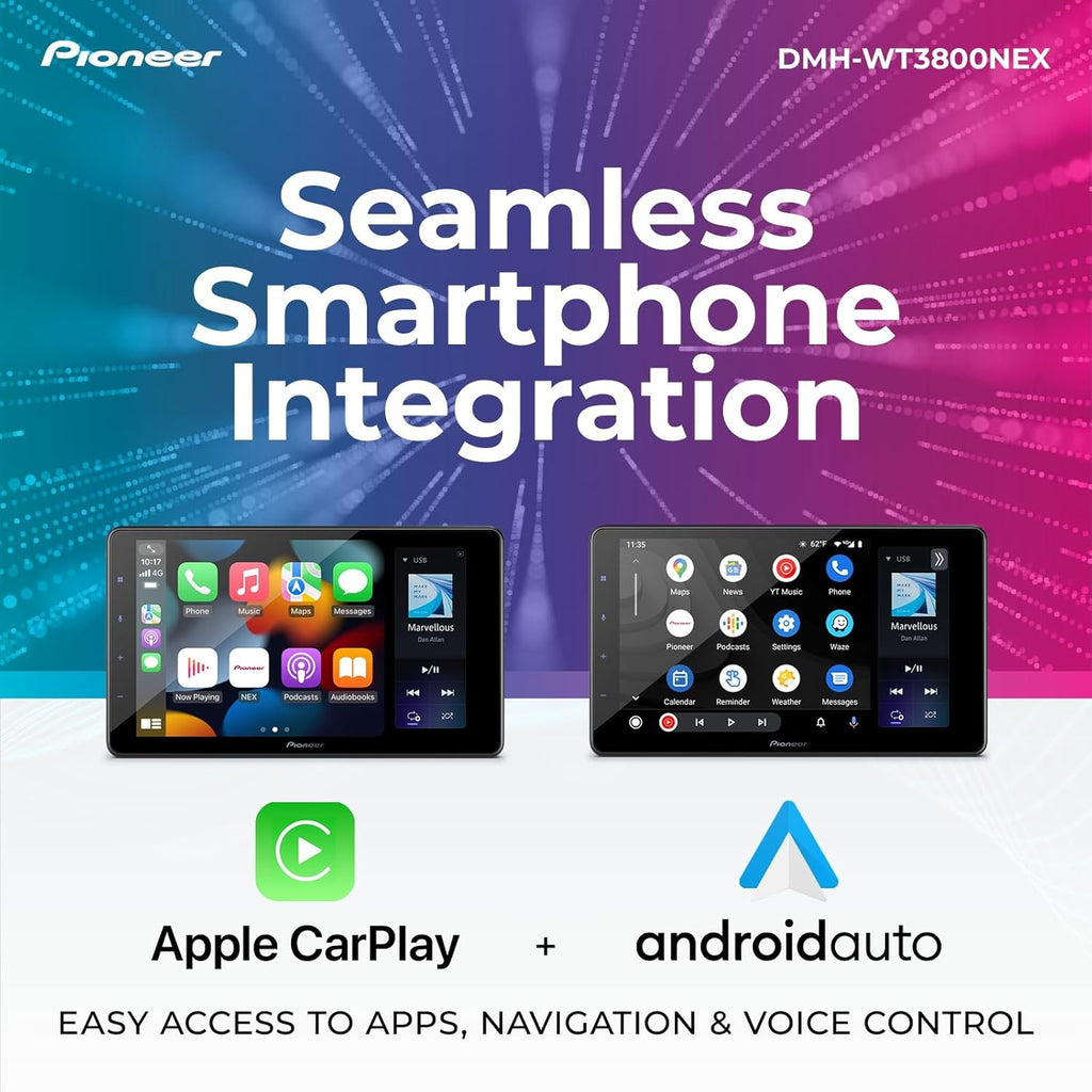 Pioneer DMH-WT3800NEX 9' Capacitive Touchscreen, Floating Display – Wireless & Wired Apple CarPlay & Android Auto, Amazon Alexa, Bluetooth, FLAC, Backup Camera, HD Radio