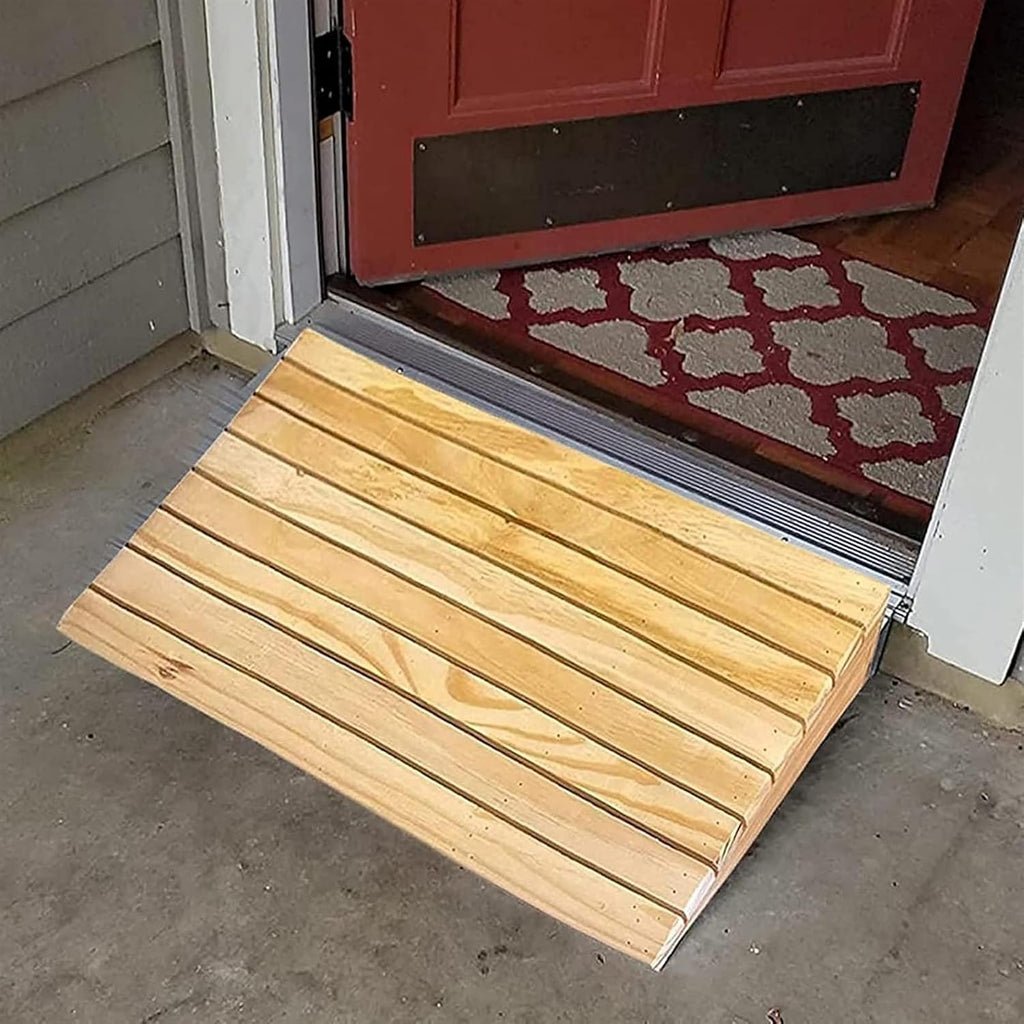 Ramps Threshold Ramp, Entry Ramp for Doorway, Solid Wood Wheelchair Threshold Ramp 3 4 5 7 8 Inch High with Non Slip Surface, Wooden Steps Stairs Ramp/Slope for Scooter Bike, Load 270kg(50x30x8cm (19.