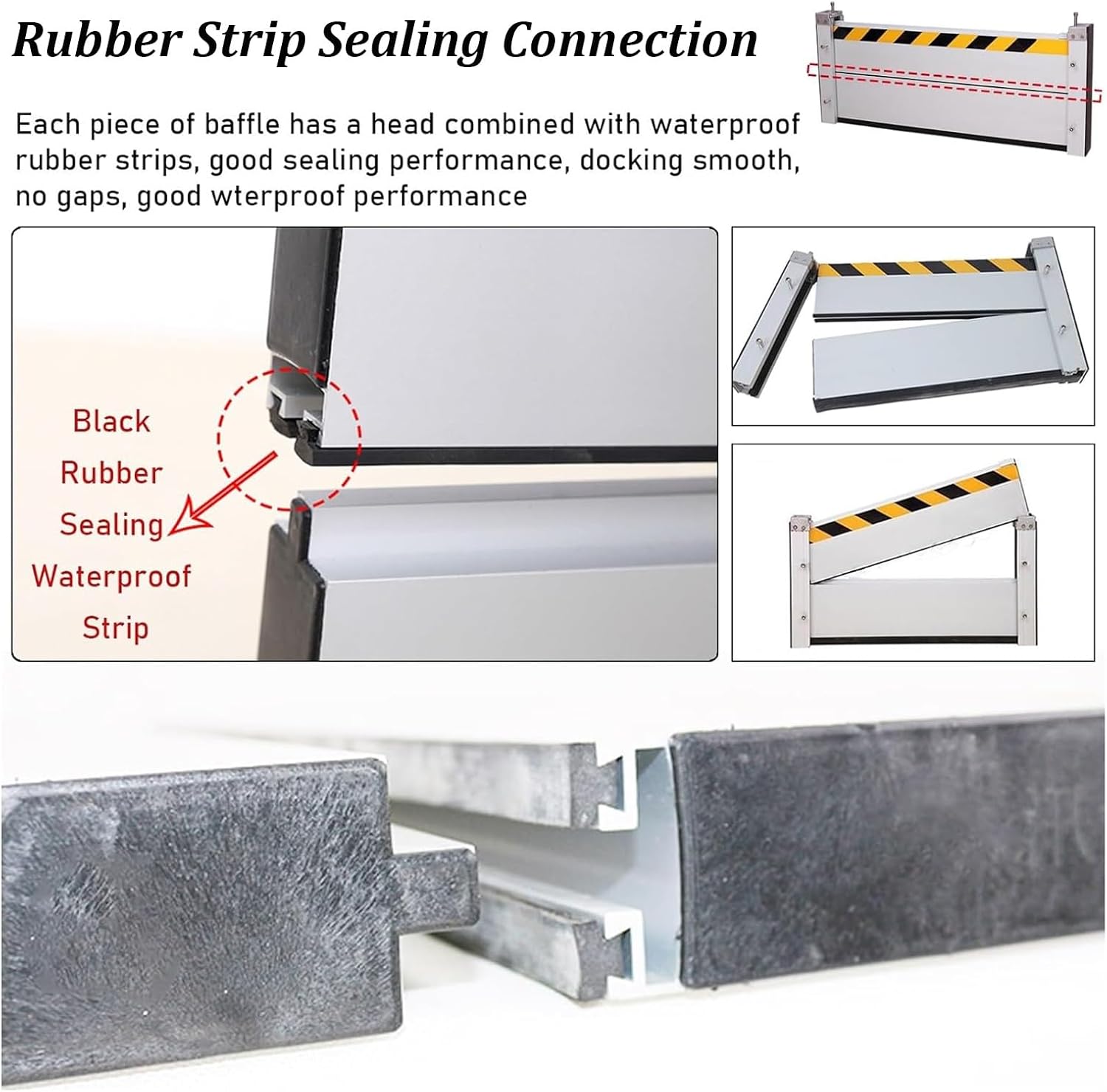 Exterior Mounted Garage Flood Protection Threshold Kit, Removable Temporary Waterproofing System, Aluminum Unit Modular Design Flood Protection Panel For Garage/basement/warehouse ( Color : L-205cm80.