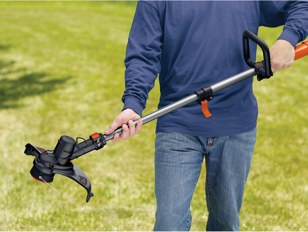 BLACK+DECKER 40V MAX 13 in String Trimmer Edger Cordless with Adjustable Telescoping Pole, 2 in 1 Weed Wacker Lawn Edger, Includes Battery and Charger (LST136)