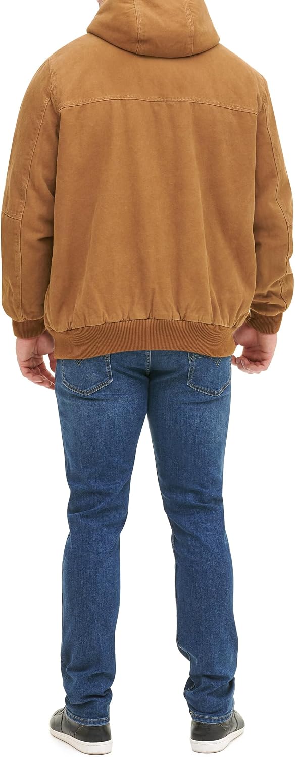 Levi's Men's Workwear Cotton Canvas Hooded Bomber Jacket