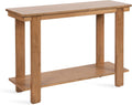 Kate and Laurel Foxford Tiered Rectangle Console Table, 42 x 14 x 30, Natural Brown, Transitional Two-Tier Wood Entryway Table with Storage for Use as Living Room Behind Couch Table
