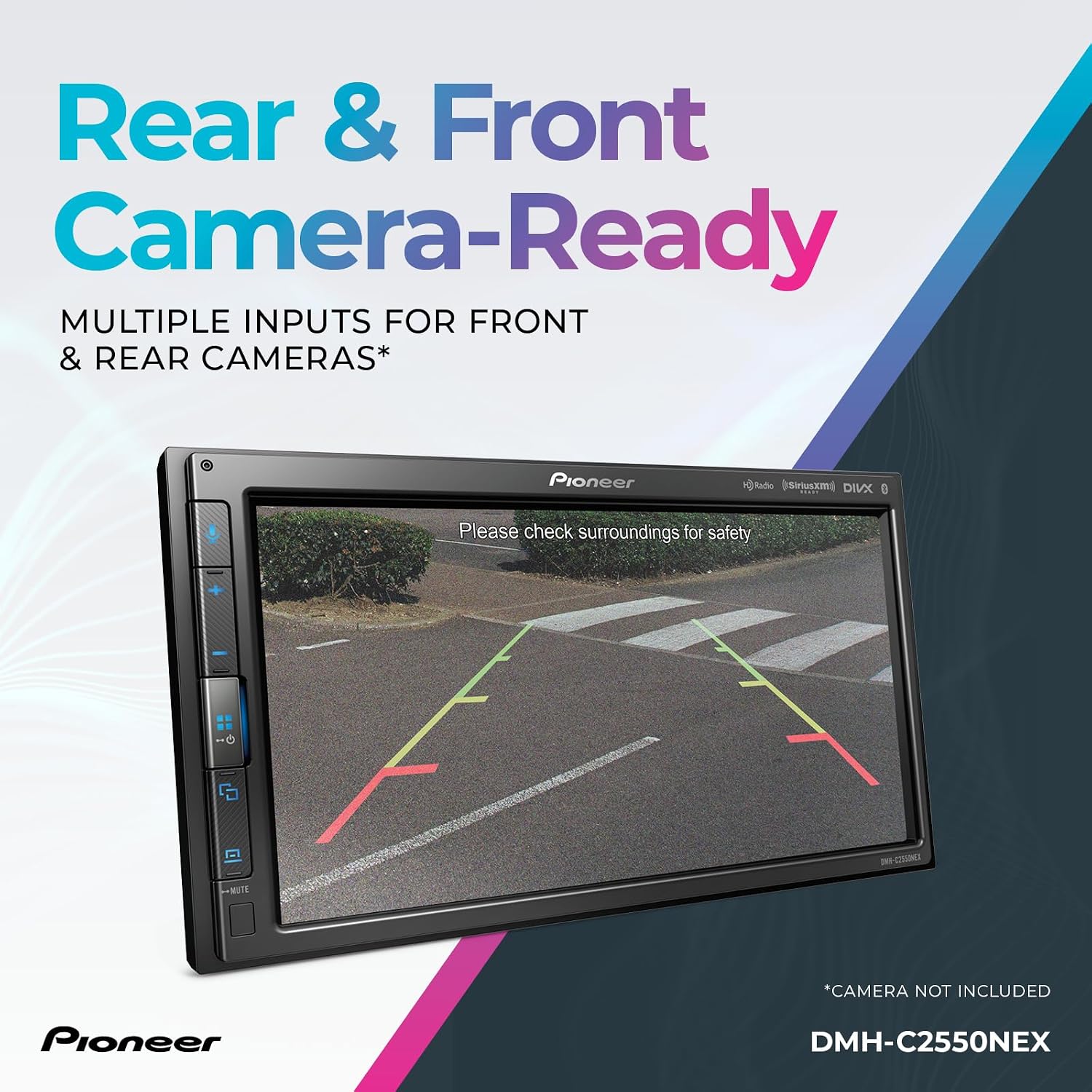 Pioneer DMH-C2550NEX 6.8' Capacitive Touchscreen, Modular Chassis – Wired Apple CarPlay & Android Auto, Amazon Alexa, Bluetooth, Backup Camera, FLAC, Short Chassis, Hi-Volt RCA