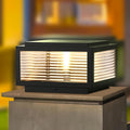 Outdoor Post Light 24X24 in, Column Light,Wired Lantern Column Lamp 110-240V(12-36V Replace Bulb),Garden Light,IP54 Waterproof, Base E26,LED Post lamp,Fence Post caps