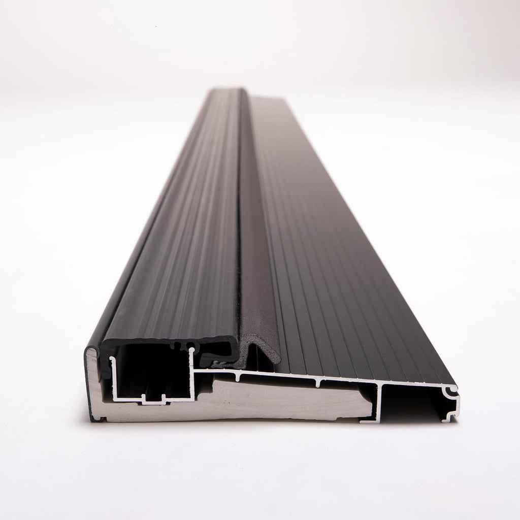 Heavy-Duty Aluminum Outswing Door Threshold, 5-5/8' Width, Black – Weatherproof, Energy-Efficient, Easy to Install – Commercial & Residential – 36', 48', 72' Sizes (48 inch)