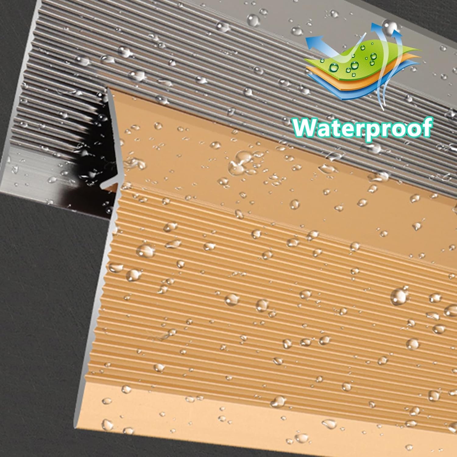 Floor Transition Strip for Gap, Adhesive Floor Transition Strips Extra Wide 10cm/4', Hard Wood Floor Edge Trim Metal Aluminum, Anti Skid Doorway Flooring Reducer, Easy to Install ( Color : #3 , Size :