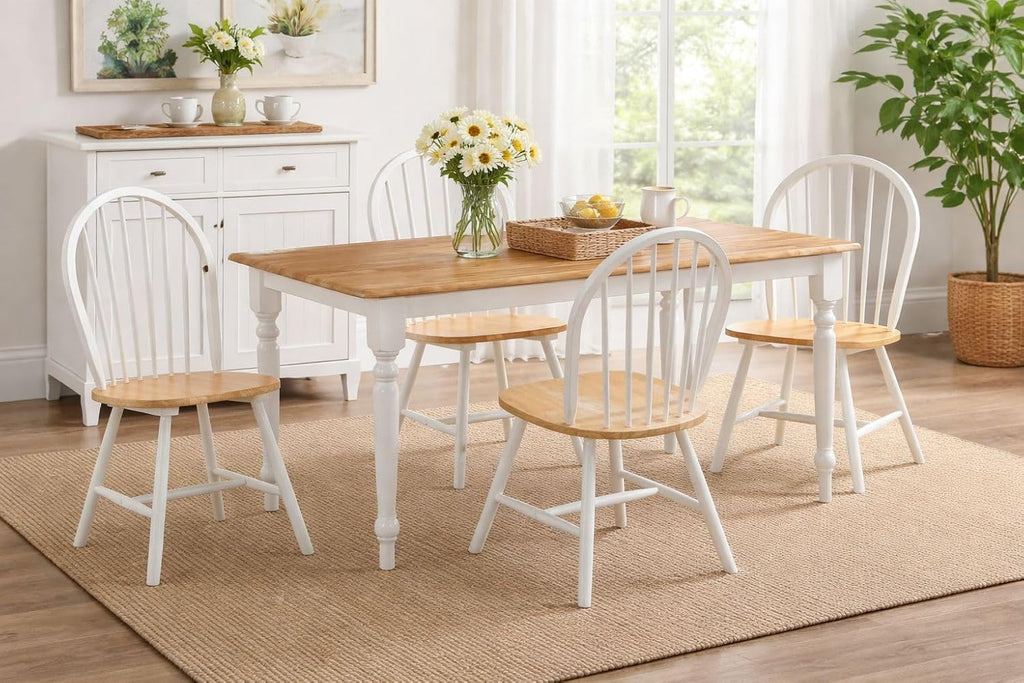 Boraam Farmhouse Table, White/Natural