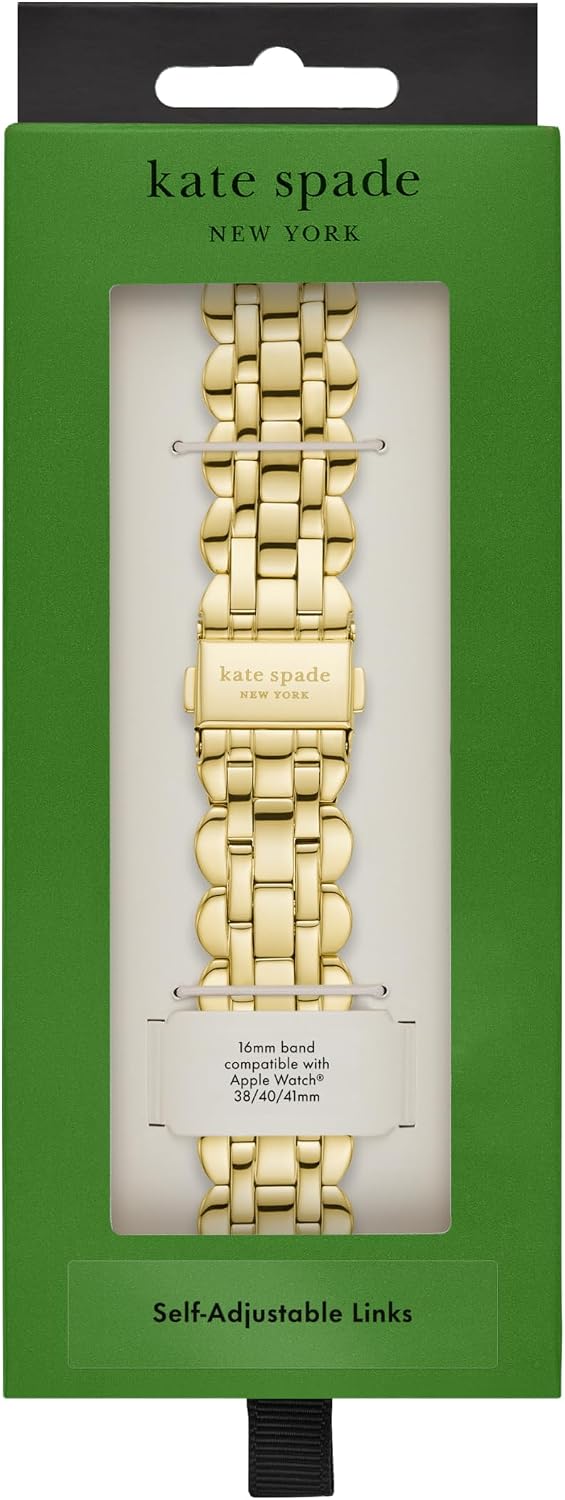 kate spade new york Designer Interchangeable Stainless Steel Band Compatible with Your 38/40/41mm Apple Watch Series 9/8/7/6/5/4/3/2/1/SE