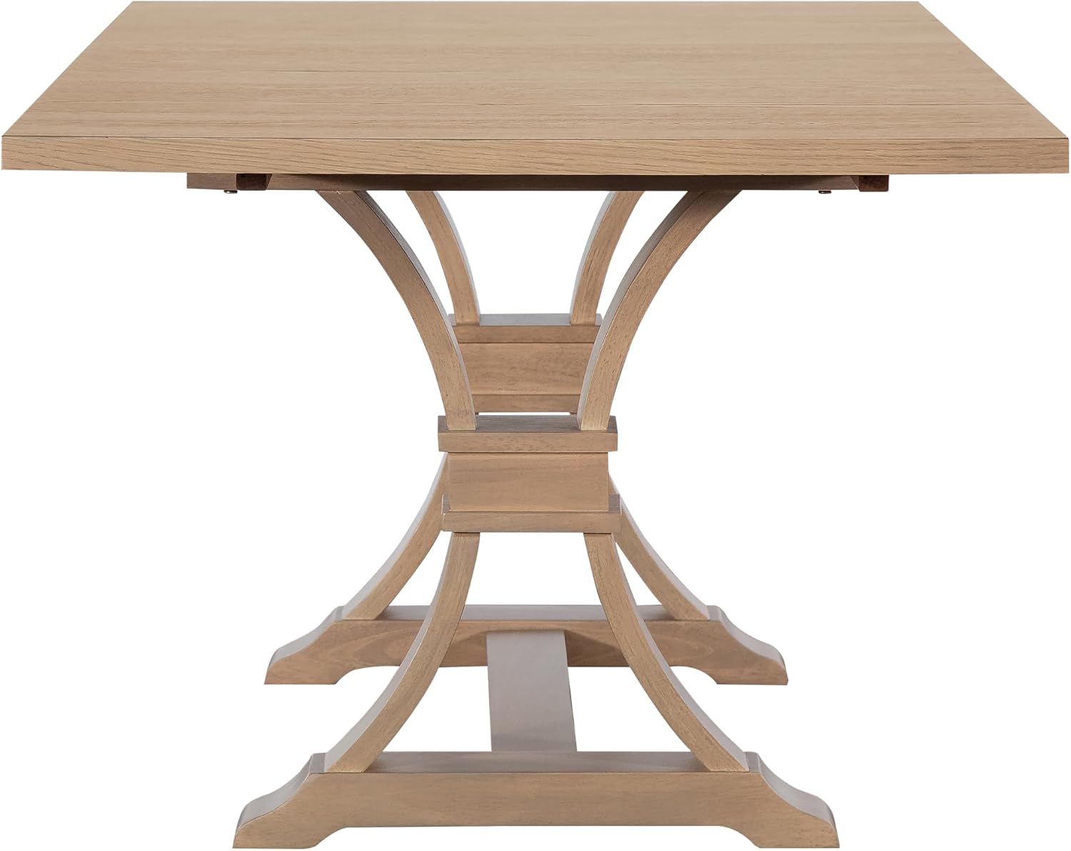 Christopher Knight Home Ethan Extendable Dining Room Table for 6, Wooden Rectangular Expandable Kitchen Table, Vintage Dining Table for Dining Room Kitchen, Light Natural