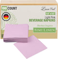SimuLinen Antique pink/Dusty Rose Beverage Napkins 1000ct