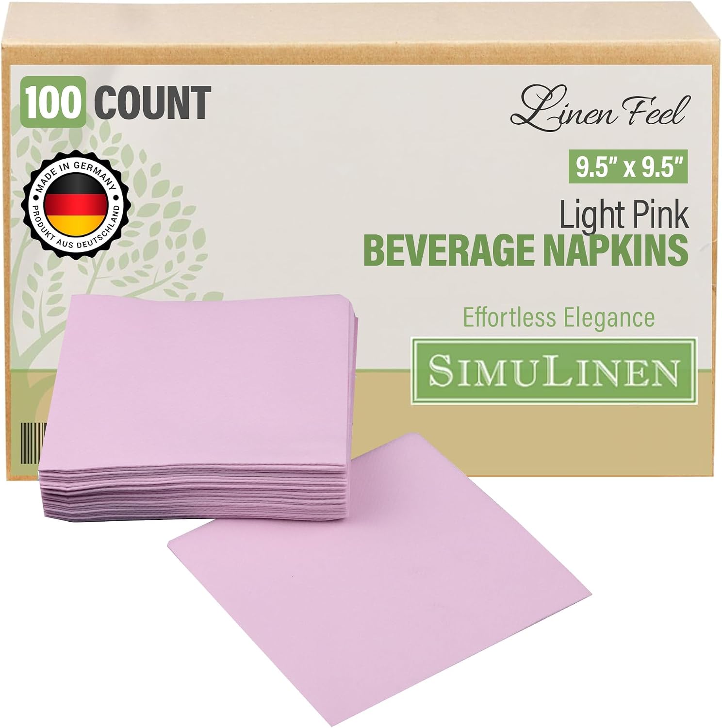 SimuLinen Antique pink/Dusty Rose Beverage Napkins 1000ct