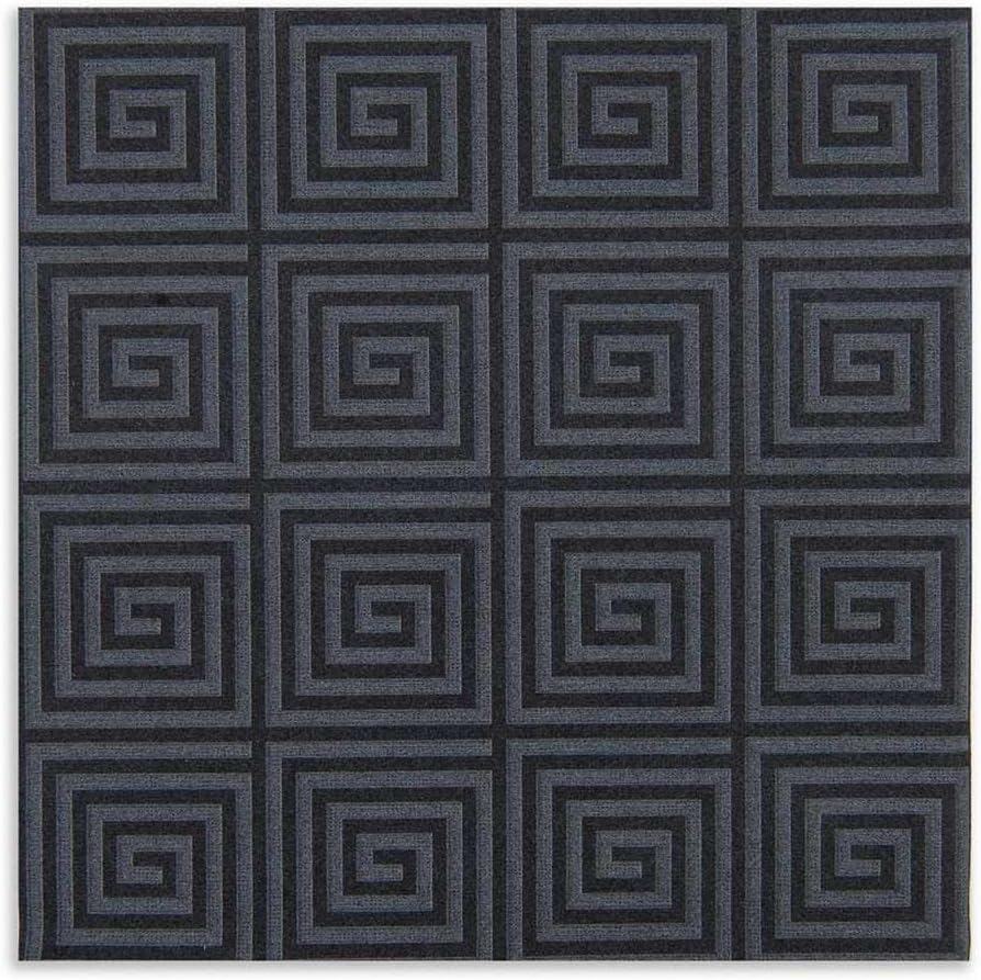 Restaurantware Luxenap 15.75 Inch Disposable Napkins 600 Soft Linen Like Napkins - Absorbent Air Laid Black With Greco Pattern Paper Cloth Like Napkins Pre-folded For Dinner Party Guests