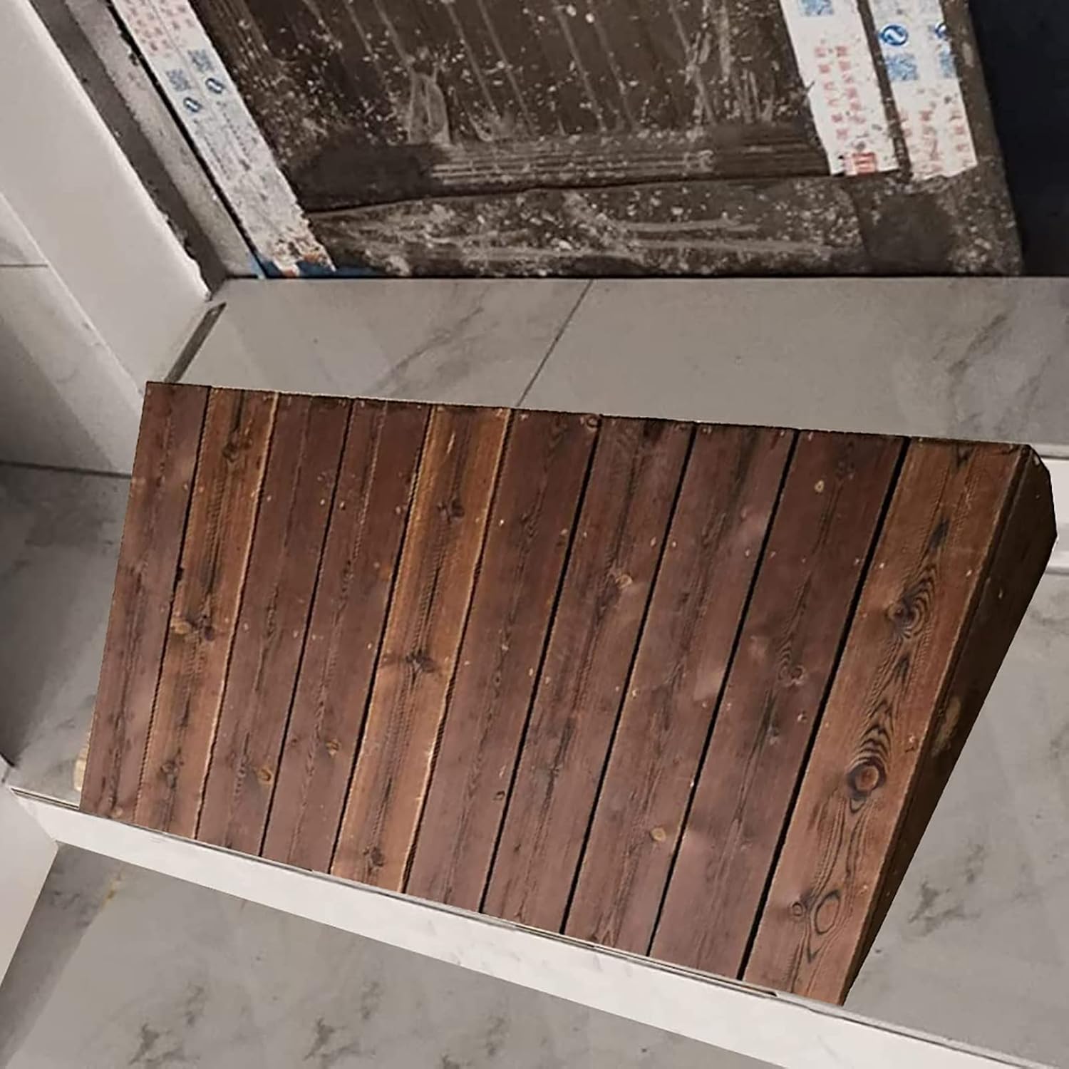Threshold Ramp Driveway 4/7/8/10 Inch Rise Portable Wooden Threshold Ramps, Wheelchairs Scooters Bicycles Barrier Free Access, for Home/Hotel Stairs Entrance Doorway(90x70x20cm)