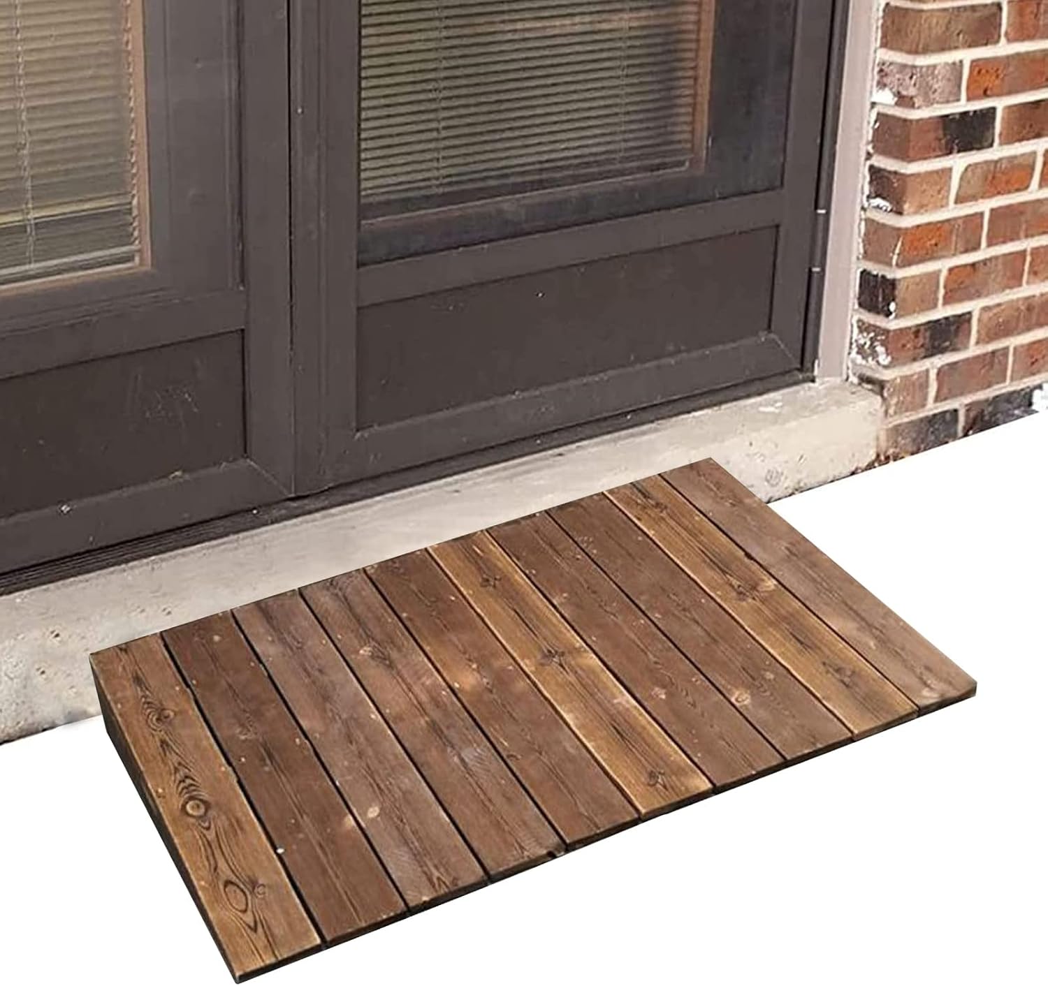 JYDQM Portable Driveway Ramp Wooden Threshold Ramps for Doorways 10cm/18cm/20cm High, Portable Non Slip Wheelchair Ramps for Stairs/Patio Door/Doorways(Size:60x50x10cm/23.6x19.7x3.9inch), YWCG2003647