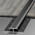 Floor Transition Strip Carpet Transition Tack Strip for Thresholds Edge Trim, Teeth Molding Thresholds Flap Bar for Doorways, Decorative Transitions Ramps Trim for Exterior(Black)