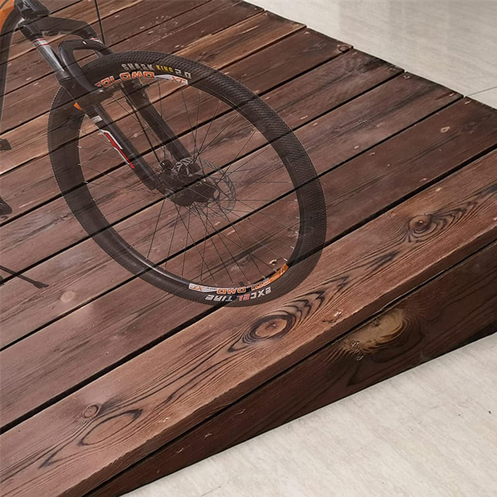 Threshold Ramp Wood, Wheelchairs Ramps for Steps Stairs Curbs Doorways, Non-Skid Surface Rv Driveway Ramp (Size : 90x50x10cm (35.4x19.7x4))