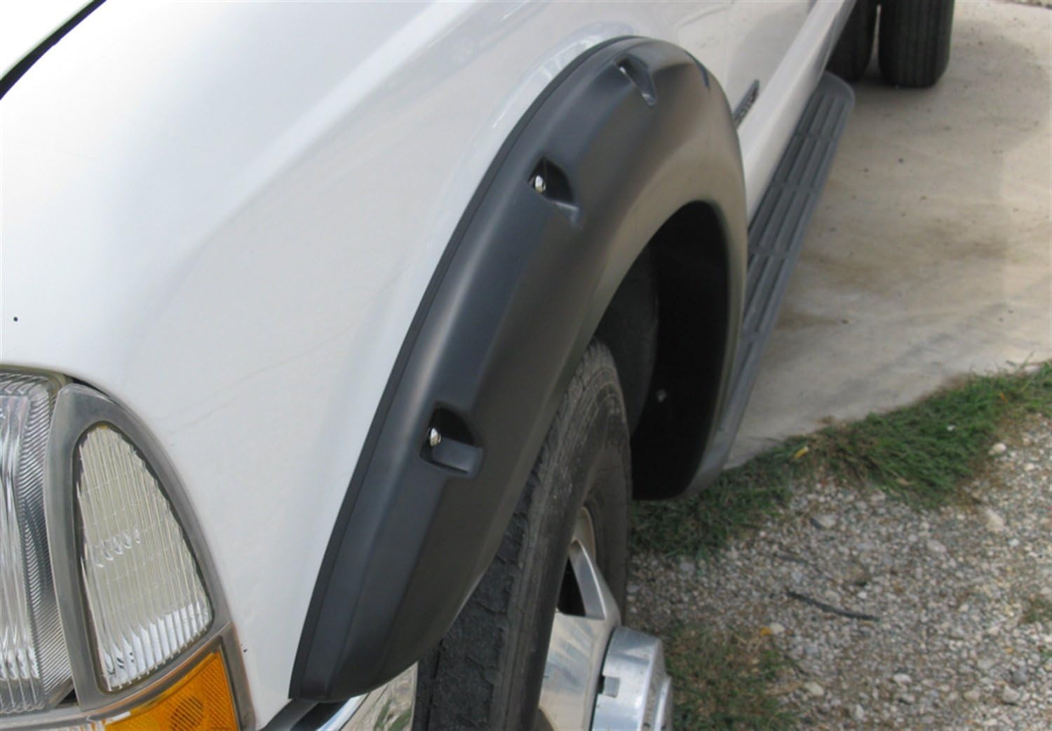 Lund RX311T Elite Series Black Rivet Style Textured Front and Rear Fender Flare - 4 Piece