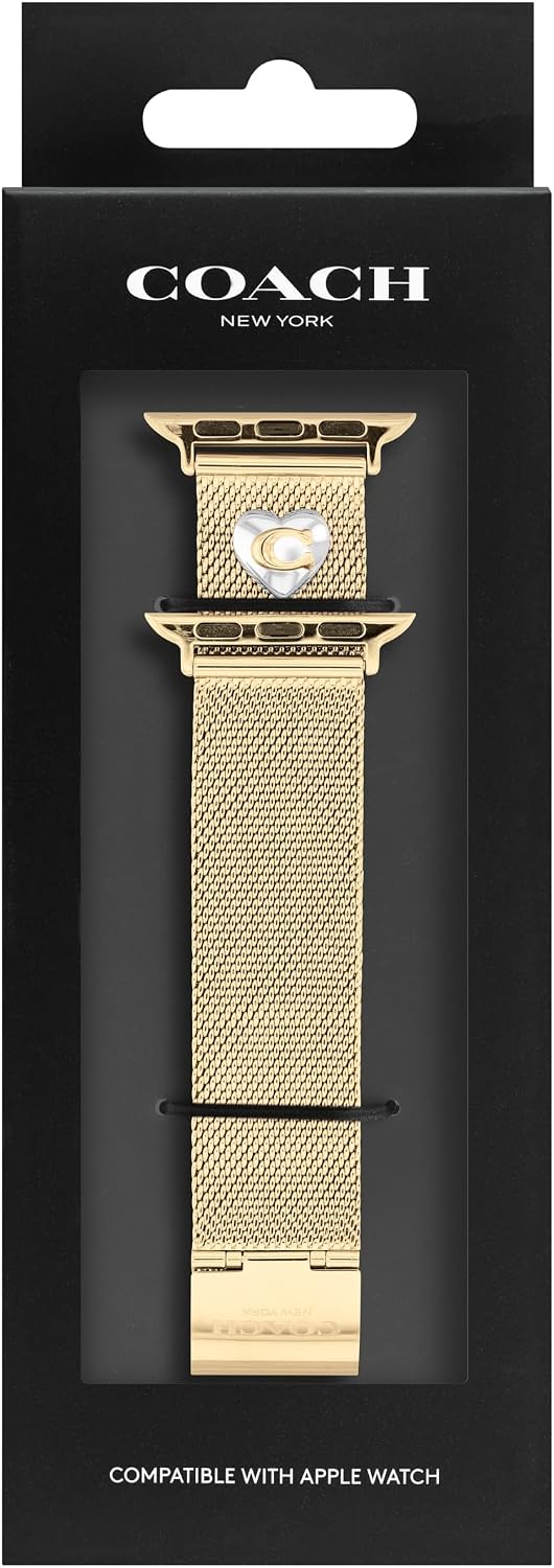 Coach Apple Watch Strap, Compatible with Apple Watch 38mm, 40mm, 41mm, 42mm, 44mm, and 45mm, Interchangeable Band, Create Your Unique Style