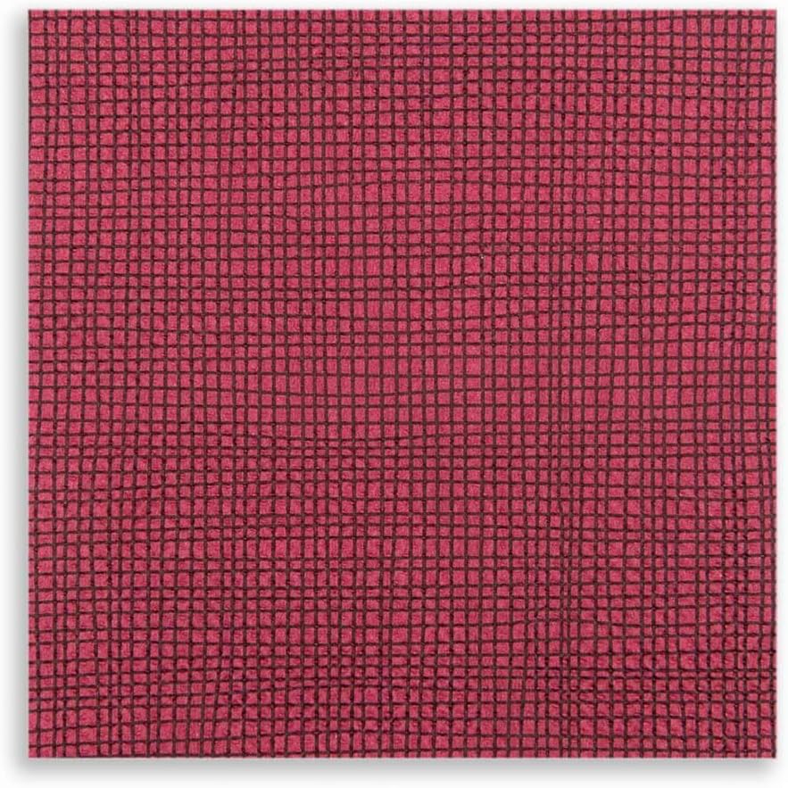 Restaurantware Paper Cocktail Napkins 2 Ply Napkins Disposable Beverage Napkins - Bordeaux with Black Threads - 8' x 8' - Luxnap Micropoint - 4800ct Box