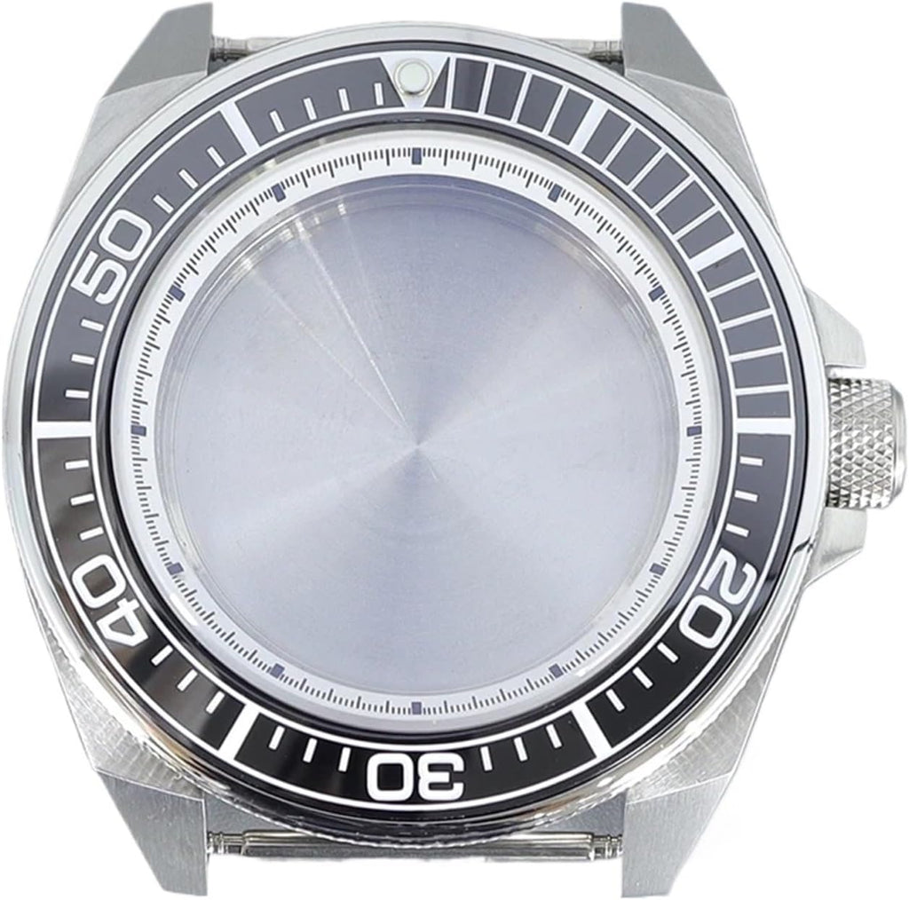 43.8mm Waterproof Watch Case 28.5mm Dial Ceramic Bezel Sapphire Crystal Compatible For NH35 NH36 NH38 4R36 Movement