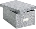 Oxford 40590 Reinforced Board Card File, Lift-Off Cover, Holds 1,200 5 x 8 Cards, Black/White (Pack of 6)