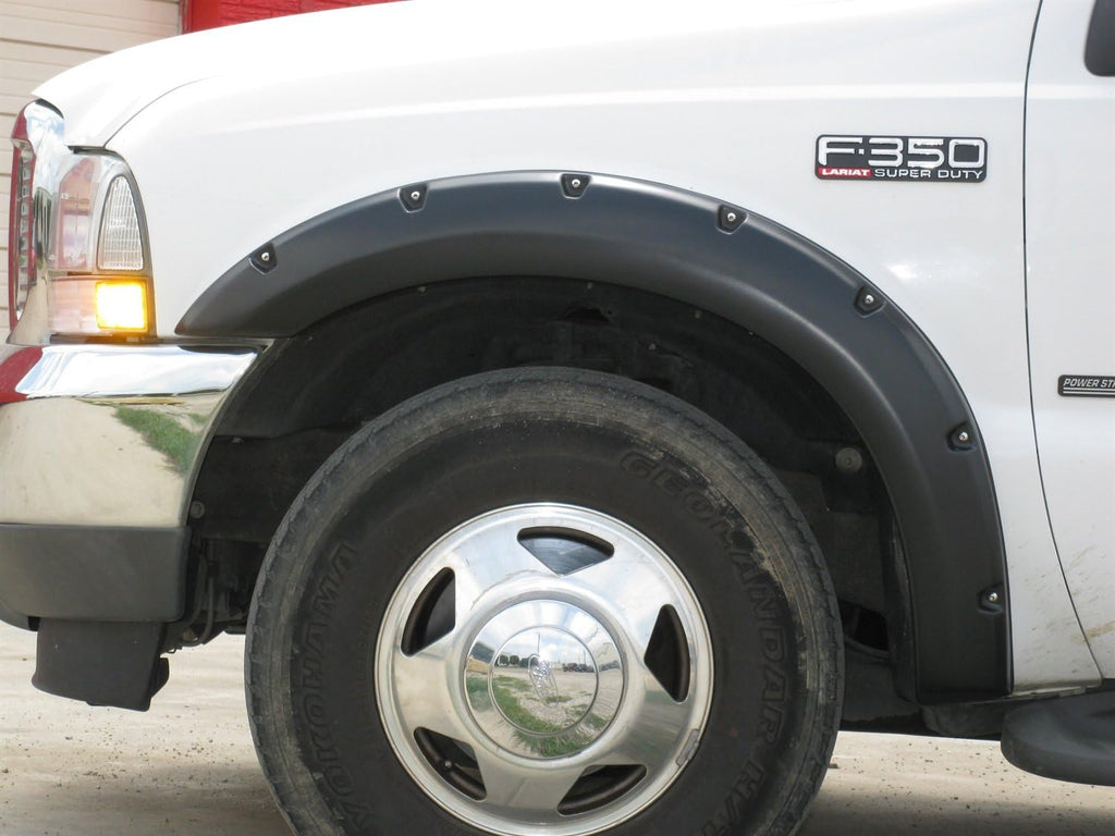 Lund RX311T Elite Series Black Rivet Style Textured Front and Rear Fender Flare - 4 Piece