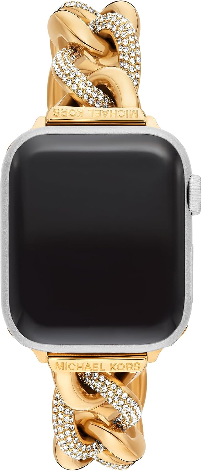 Michael Kors Band for Apple Watch; Stainless Steel Smart Watch Bands for Women; Compatible with Apple Watch 38mm, 40mm, 41mm